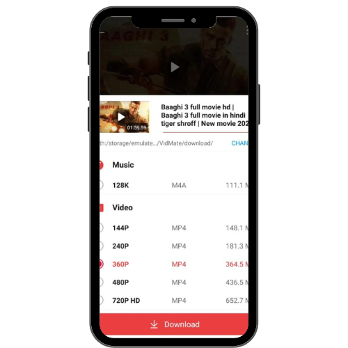 Téléchargement de vidéos HD